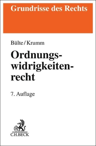 Buchcover und Innenansicht für das Buch: Ordnungswidrigkeitenrecht