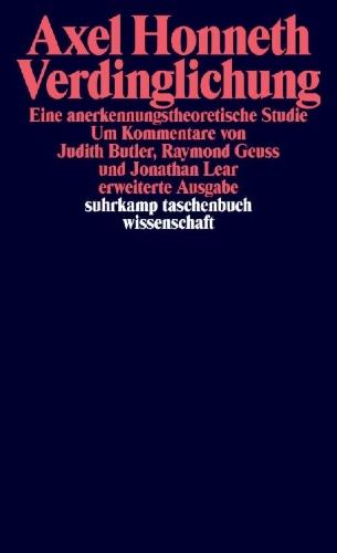 Buchcover und Innenansicht für das Buch: Verdinglichung