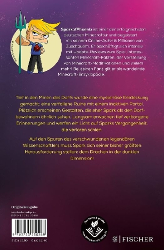 Buchcover und Innenansicht für das Buch: SparkofPhoenix: Spark und die Entdeckung der Dracheninsel