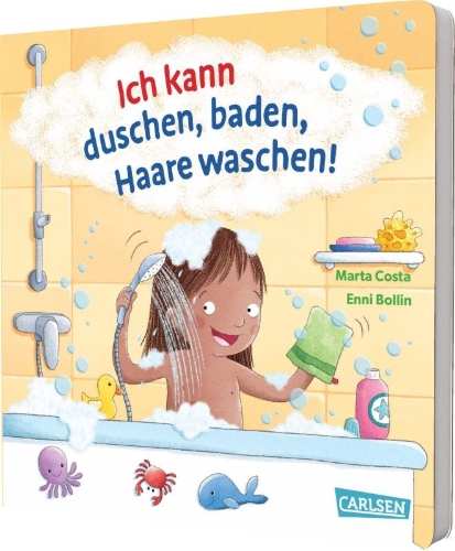 Buchcover und Innenansicht für das Buch: Ich kann duschen, baden, Haare waschen!