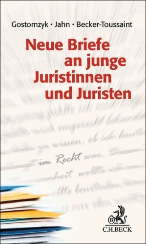 Buchcover und Innenansicht für das Buch: Neue Briefe an junge Juristinnen und Juristen