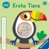 Buchcover und Innenansicht für das Buch: Play+ Schütteln, rasseln, spielen Erste Tiere - ab 6 Monate