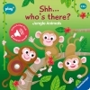 Buchcover und Innenansicht für das Buch: Play+ Shh ... who's there? Jungle Animals
