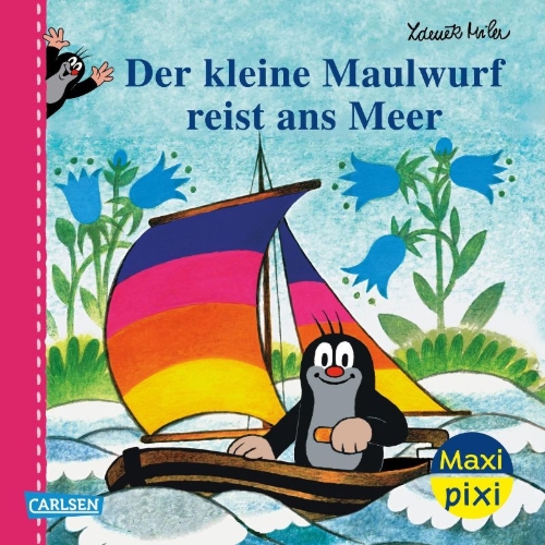 Buchcover und Innenansicht für das Buch: Maxi-Pixi Nr. 212: VE 5 Der Maulwurf reist ans Meer