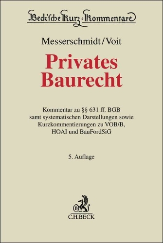 Buchcover und Innenansicht für das Buch: Privates Baurecht