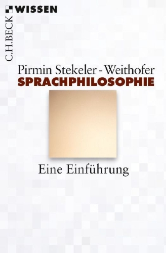 Buchcover und Innenansicht für das Buch: Sprachphilosophie