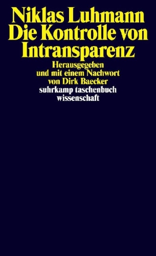 Buchcover und Innenansicht für das Buch: Die Kontrolle von Intransparenz