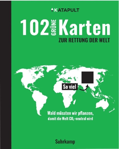 Buchcover und Innenansicht für das Buch: 102 grüne Karten zur Rettung der Welt