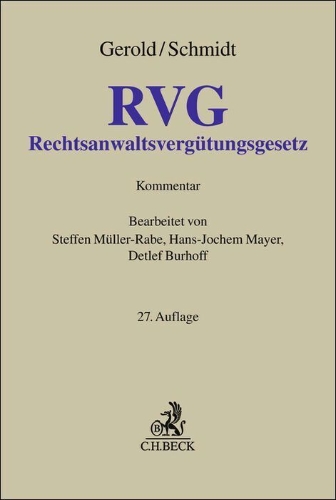 Buchcover und Innenansicht für das Buch: Rechtsanwaltsvergütungsgesetz. RVG
