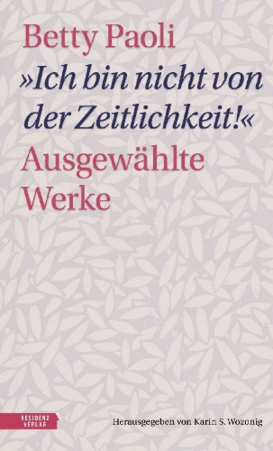 Buchcover und Innenansicht für das Buch: "Ich bin nicht von der Zeitlichkeit"