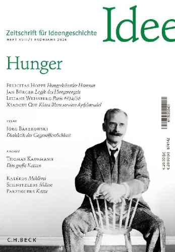 Buchcover und Innenansicht für das Buch: Zeitschrift für Ideengeschichte Heft XVIII/1 Frühjahr 2024