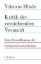 Buchcover und Innenansicht für das Buch: Kritik der verstehenden Vernunft