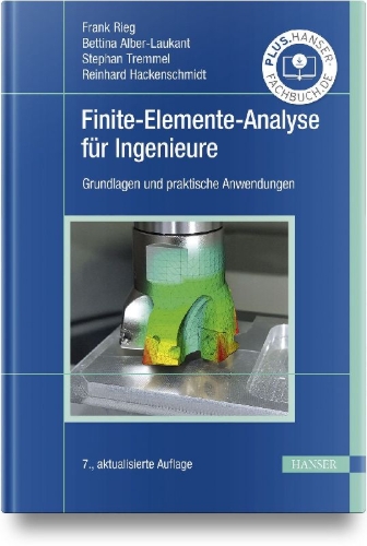 Buchcover und Innenansicht für das Buch: Finite-Elemente-Analyse für Ingenieure