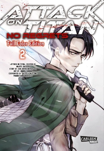 Buchcover und Innenansicht für das Buch: Attack On Titan - No Regrets Full Colour Edition 2