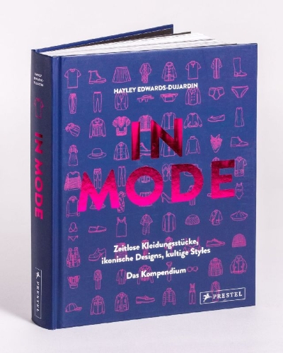 Buchcover und Innenansicht für das Buch: INDÉMODABLES. Le répertoire de ce qui fait la mode. Vêtements intemporel, créations iconques.