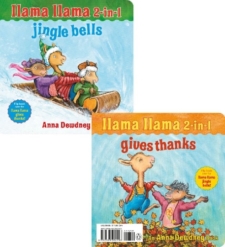 Buchcover und Innenansicht für das Buch: Llama Llama 2-In-1: Gives Thanks/Jingle Bells