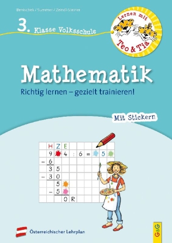 Buchcover und Innenansicht für das Buch: Lernen mit Teo und Tia Mathematik - 3. Klasse Volksschule