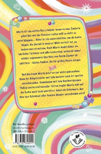 Buchcover und Innenansicht für das Buch: Sparkling - Maries zauberhafte Welt