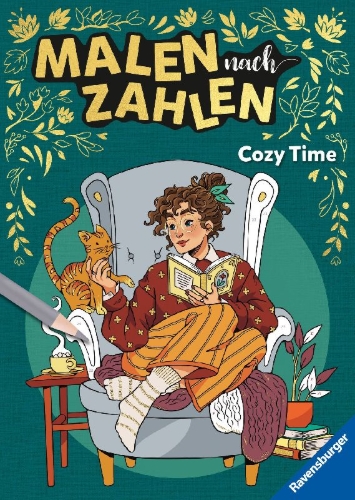 Buchcover und Innenansicht für das Buch: Malen nach Zahlen - Cozy Time