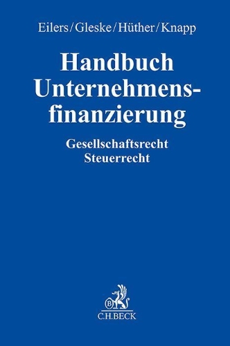 Buchcover und Innenansicht für das Buch: Handbuch Unternehmensfinanzierung