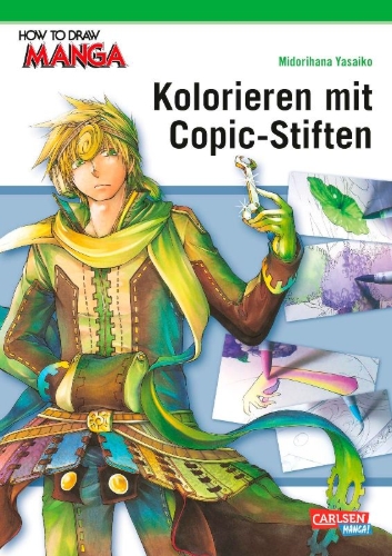Buchcover und Innenansicht für das Buch: How To Draw Manga: Kolorieren mit Copic-Stiften