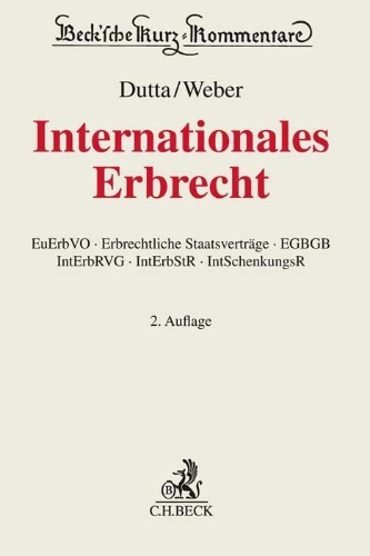 Buchcover und Innenansicht für das Buch: Internationales Erbrecht