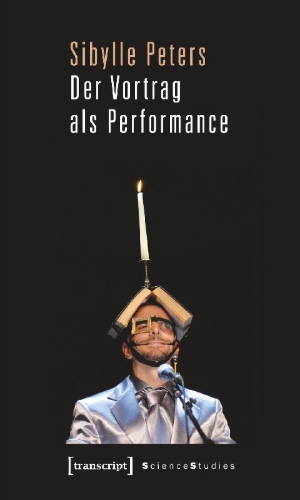 Buchcover und Innenansicht für das Buch: Der Vortrag als Performance