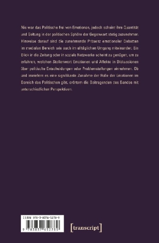 Buchcover und Innenansicht für das Buch: Die Emotionalisierung des Politischen