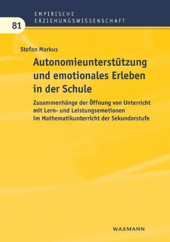 Buchcover und Innenansicht für das Buch: Autonomieunterstützung und emotionales Erleben in der Schule