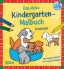 Buchcover und Innenansicht für das Buch: Ausmalbilder für Kita-Kinder: Das dicke Kindergarten-Malbuch: Tierkinder
