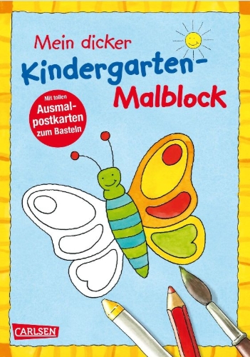 Buchcover und Innenansicht für das Buch: Mein dicker Kindergarten-Malblock