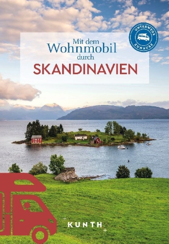 Buchcover und Innenansicht für das Buch: KUNTH Mit dem Wohnmobil durch Skandinavien