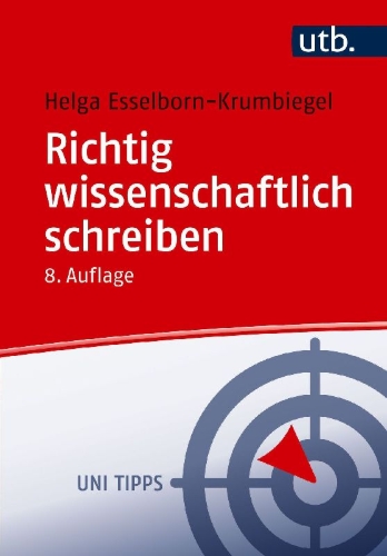 Buchcover und Innenansicht für das Buch: Richtig wissenschaftlich schreiben