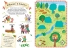 Buchcover und Innenansicht für das Buch: Mein Immer-wieder-Stickerbuch: Familie Eichhorn zieht um