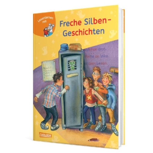 Buchcover und Innenansicht für das Buch: LESEMAUS zum Lesenlernen Sammelbände: Freche Silben-Geschichten