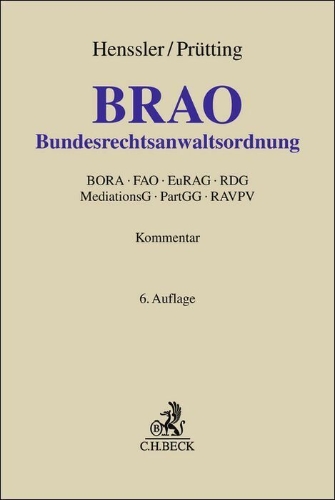 Buchcover und Innenansicht für das Buch: Bundesrechtsanwaltsordnung. BRAO