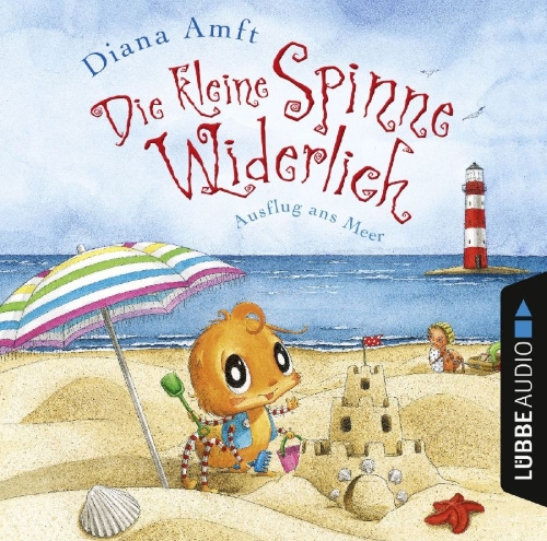 Buchcover und Innenansicht für das Buch: Die kleine Spinne Widerlich - Ferien am Meer