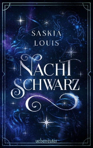 Buchcover und Innenansicht für das Buch: Nachtschwarz (Nachtschwarz-Sternenhell, Bd. 1) Aufregende Urban-Fantasy-Dilogie über die Magie der Sterne und eine große Liebe - Buchumschlag mit Perlmuttglanzeffekt + Character Card in der 1. Auflage!