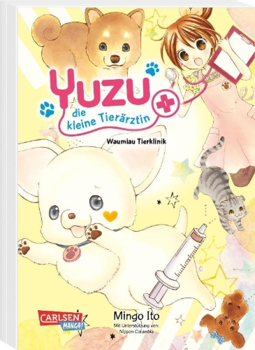Buchcover und Innenansicht für das Buch: Yuzu no Dobutsu Karte