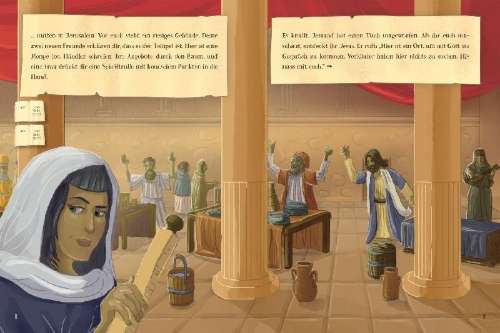 Buchcover und Innenansicht für das Buch: BIBLE EXIT GAME Das geheimnisvolle Fest