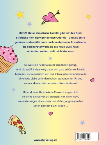 Buchcover und Innenansicht für das Buch: Meine schrecklich chaotische (Alb-)Traumfamilie