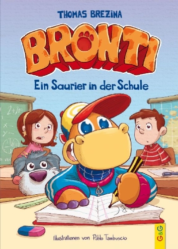 Buchcover und Innenansicht für das Buch: Bronti - Ein Saurier in der Schule