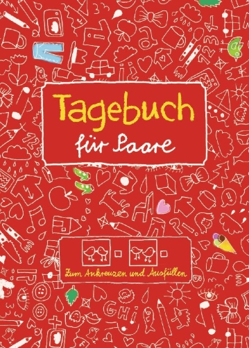 Buchcover und Innenansicht für das Buch: Tagebuch für Paare. Zum Ankreuzen und Ausfüllen und Malen