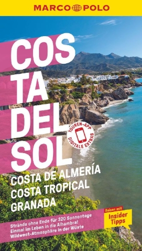 Buchcover und Innenansicht für das Buch: MARCO POLO Reiseführer Costa del Sol, Costa de Almería, Costa Tropical, Granada