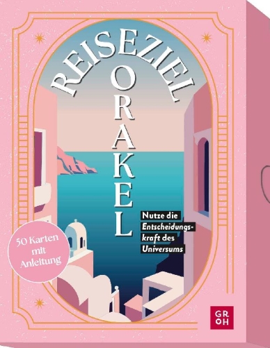 Buchcover und Innenansicht für das Buch: Orakelkarten: Reiseziel-Orakel