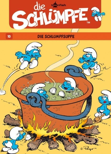 Buchcover und Innenansicht für das Buch: Les Schtroumpfs