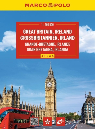 Buchcover und Innenansicht für das Buch: MARCO POLO Reiseatlas Großbritannien, Irland 1:300.000