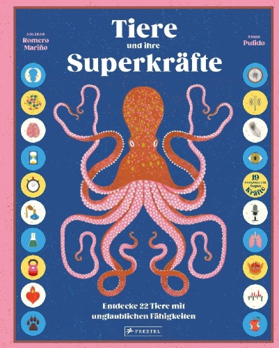 Buchcover und Innenansicht für das Buch: Superpoderes animales