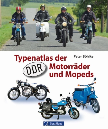 Buchcover und Innenansicht für das Buch: Typenatlas der DDR-Motorräder und Mopeds