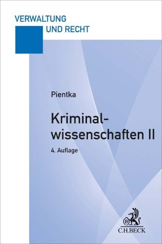 Buchcover und Innenansicht für das Buch: Kriminalwissenschaften II